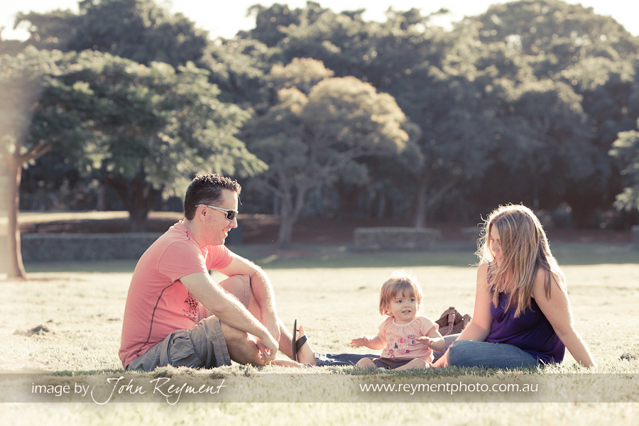 Susan, Michael & Claire in New Farm Park, by Brisbane family portrait photographer John Reyment