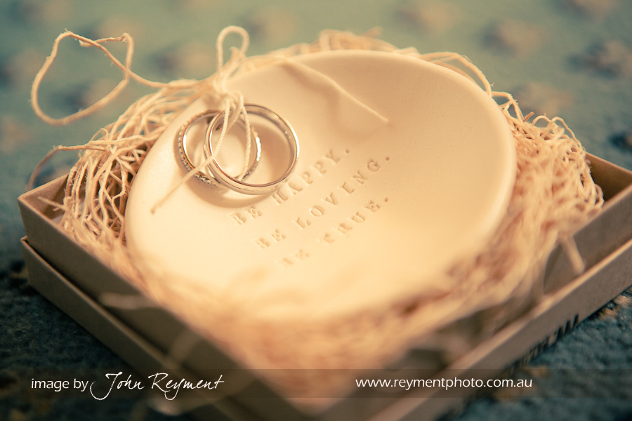 Wedding rings, Brisbane wedding photographer Reyment Photographics