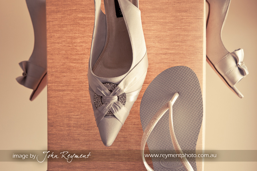 Wedding shoes, Brisbane wedding photography, Reyment Photographics