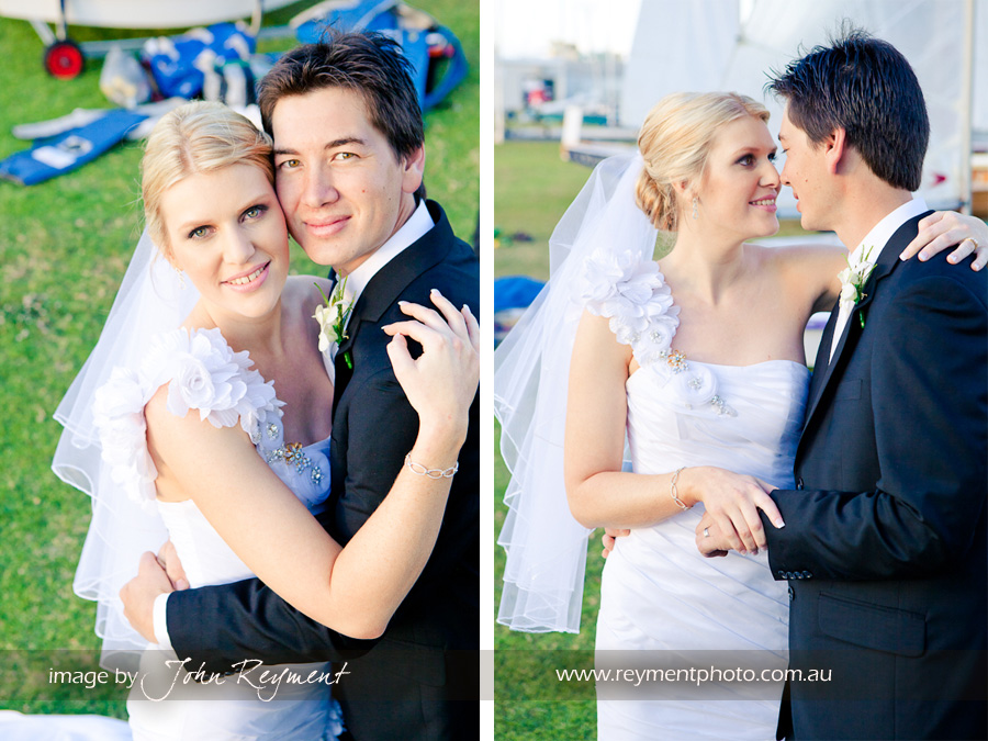 Bride & Groom, Royal Queensland Yacht Squadron, Manly, Brisbane wedding photography, Reyment Photographics