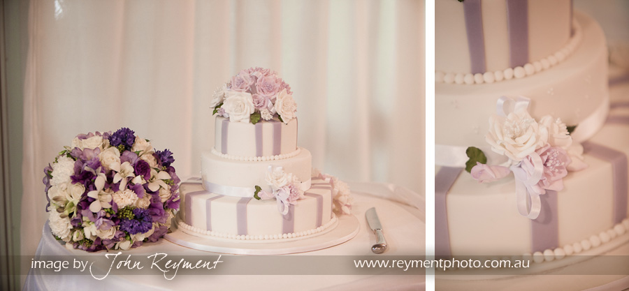 Wedding cake, Wedding reception, Royal Queensland Yacht Squadron, Manly, Brisbane wedding photography, Reyment Photographics
