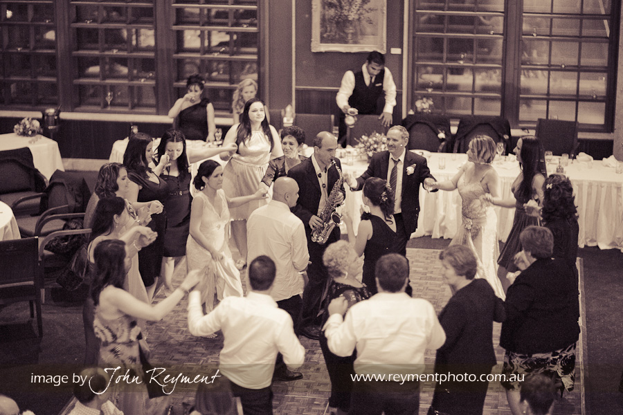 Wedding reception at The Brisbane Club, Brisbane wedding photographer, Reyment Photographics, Macedonian weddings
