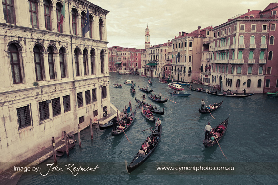 Gondola, Grand Canal, Venice Italy, travel photography by Reyment Photographics, John Reyment