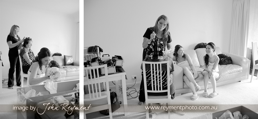 Bride preparations, Kangaroo Point, Brisbane wedding photographer, Reyment Photographics
