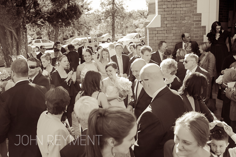 wedding ceremony at Churchie Chapel