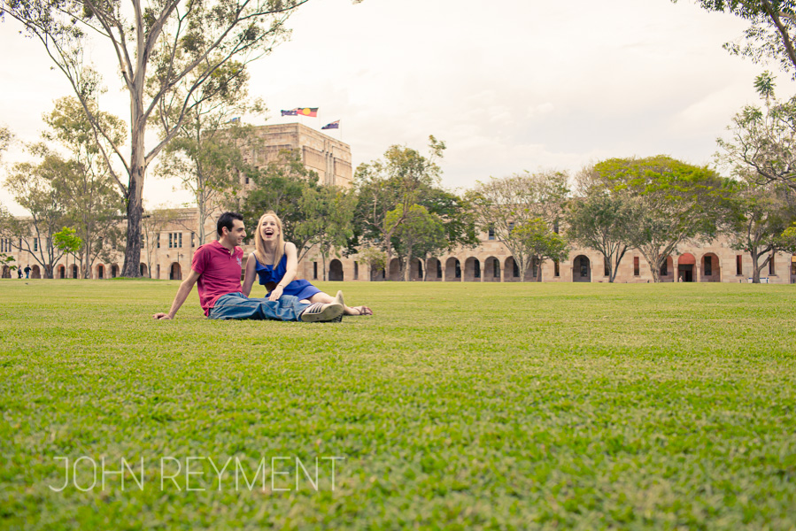 engagement portrait at University of Queensland by photographer John Reyment