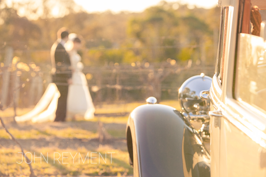 wedding car at Sirromet Winery by Brisbane wedding photographer John Reyment