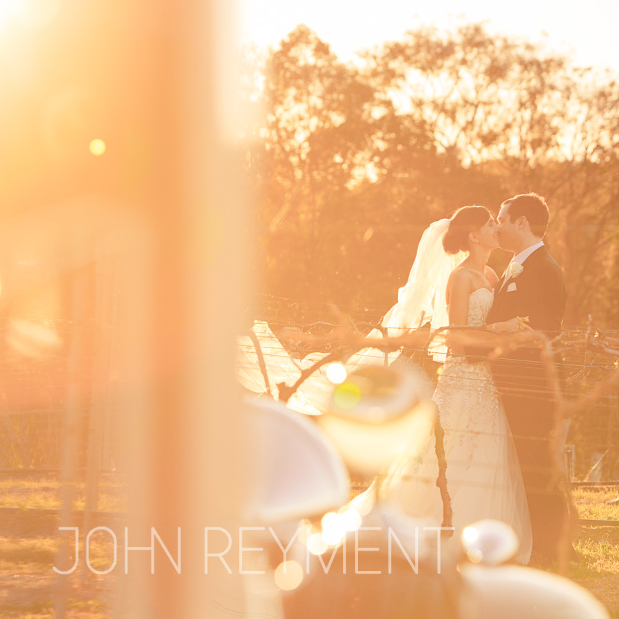 afternoon sunlight with wedding car at Sirromet Winery by Brisbane wedding photographer John Reyment