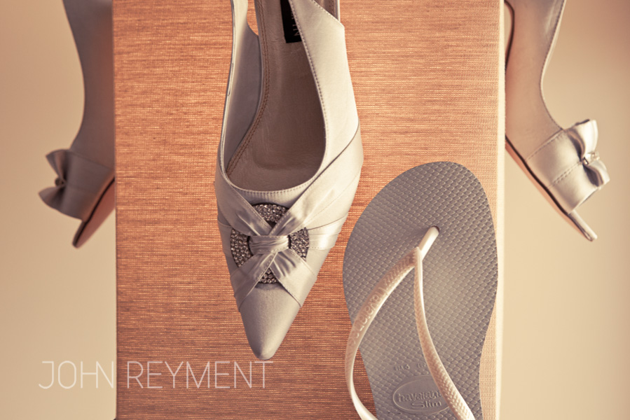 wedding shoes by wedding photographer John Reyment