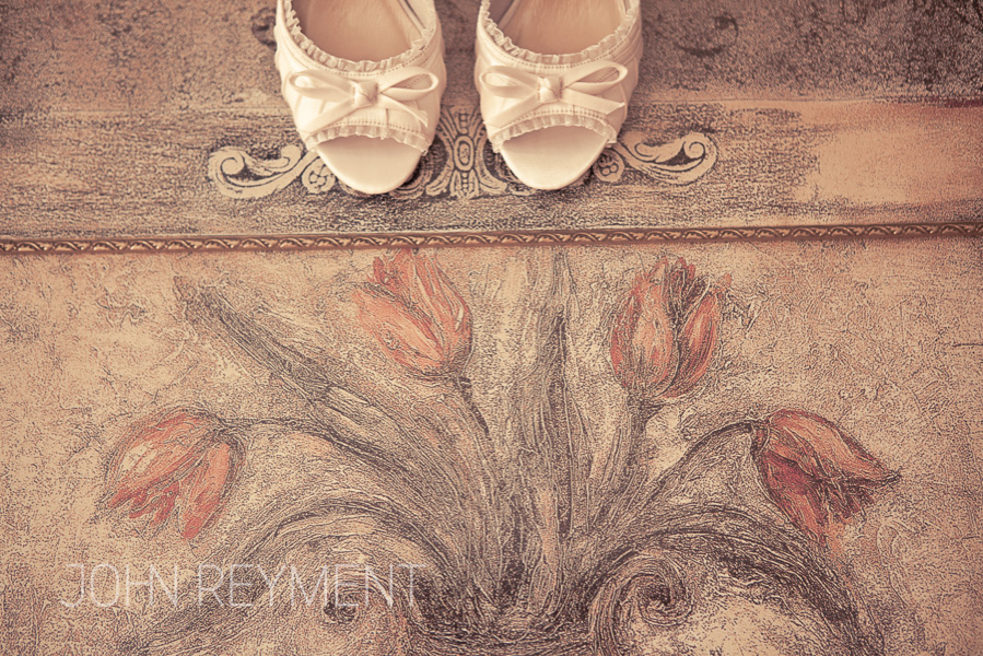 wedding shoes by wedding photographer John Reyment