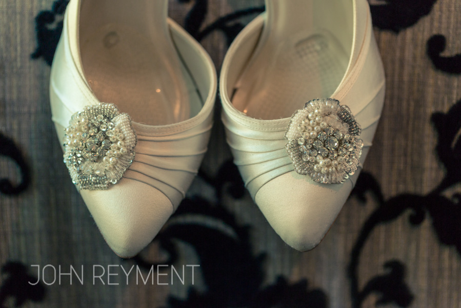 wedding shoes at Emporium Hotel, Brisbane wedding photographer John Reyment