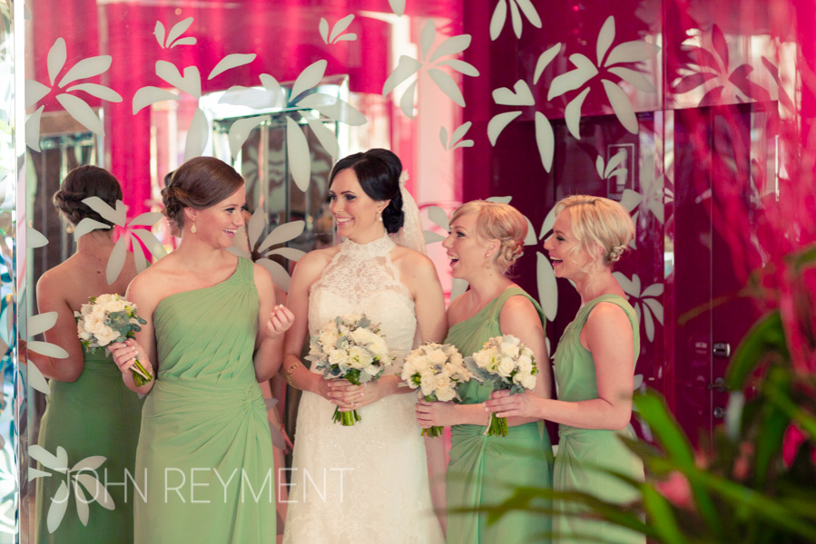 Bride and bridesmaids at Emporium Hotel, Brisbane wedding photographer John Reyment