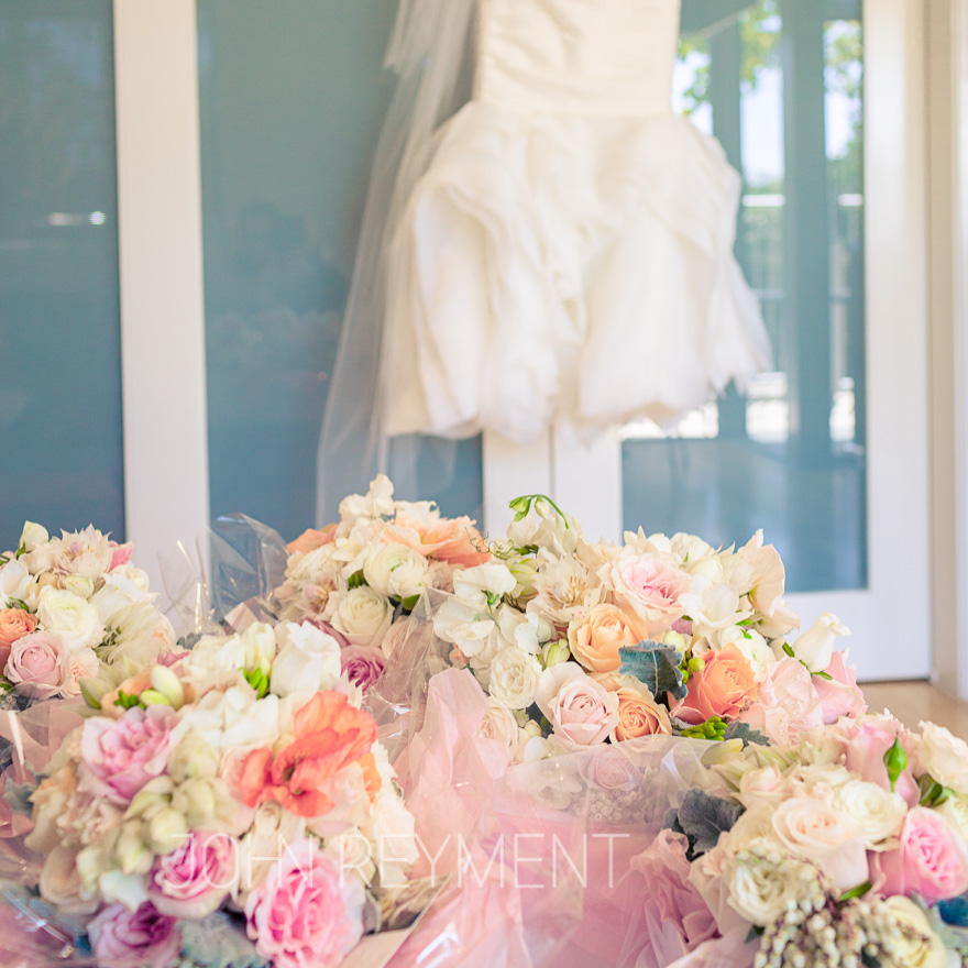 Bridal flowers at Peppers Salt Resort & Spa, Kingscliffe by Brisbane wedding photographer John Reyment