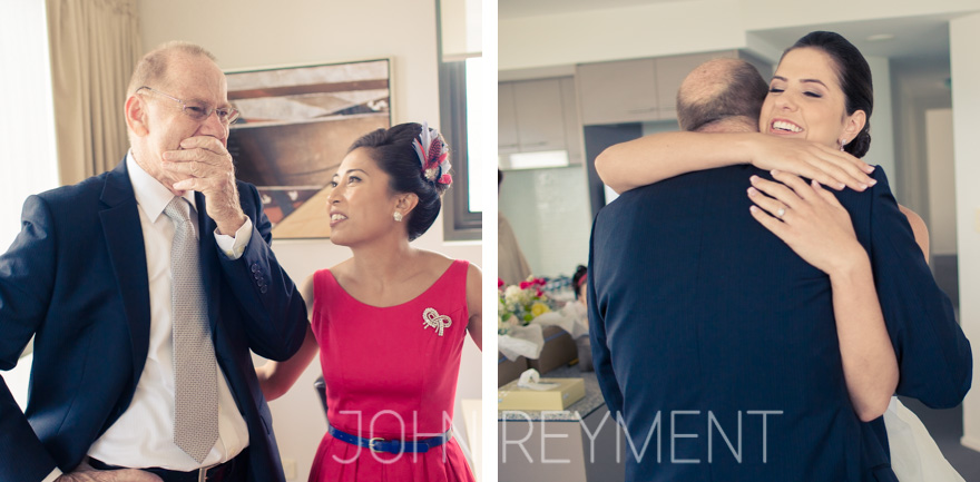 bride & father of the bride by Coorparoo wedding photographer John Reyment